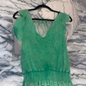 Boutique Ruffle Backless Top ( new with tags ) Vanity Boutique